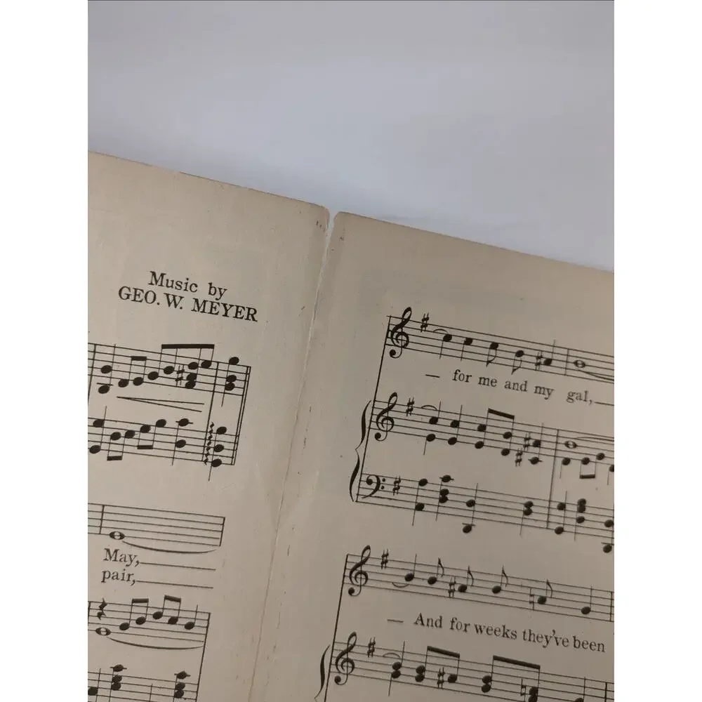 1917 For Me and My Gal Sheet Music by‎ Geo W Meyer
